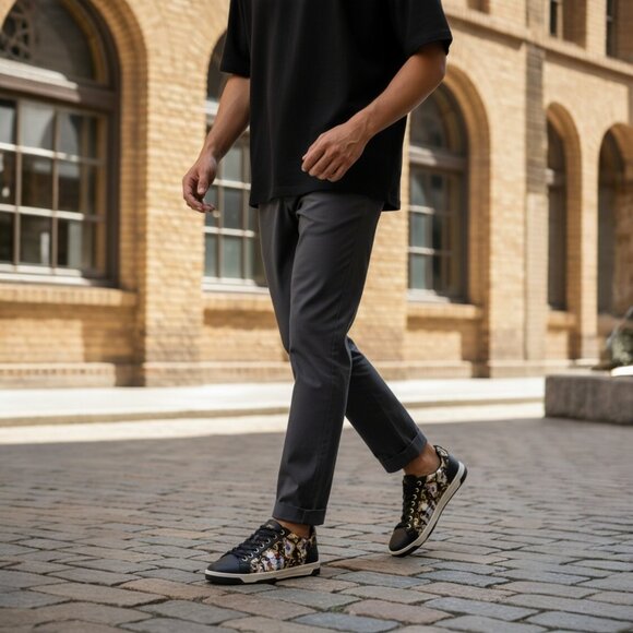 Disney x ALDO | Men’s Black & Gold Character Sneakers - Picture 2 of 12